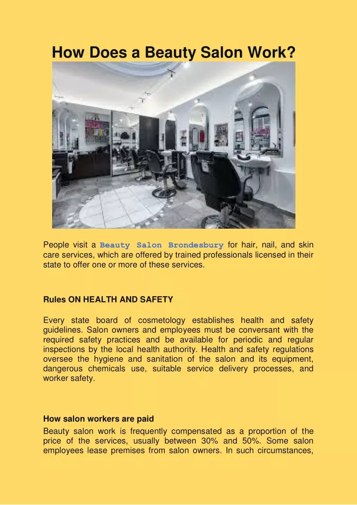 how does a beauty salon work