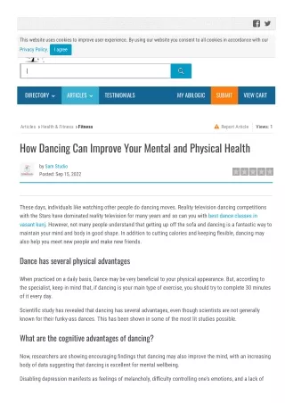 How Dancing Can Improve Your Mental and Physical Health