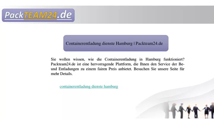 containerentladung dienste hamburg packteam24 de