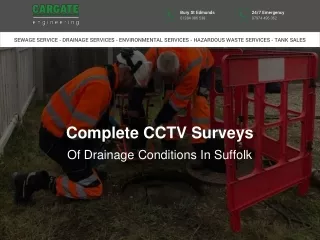 Complete CCTV Surveys Of Drainage Conditions In Suffolk