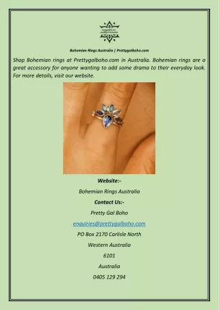 Bohemian Rings Australia  Prettygalboho