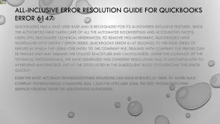 How to instantly fix QuickBooks error 6147
