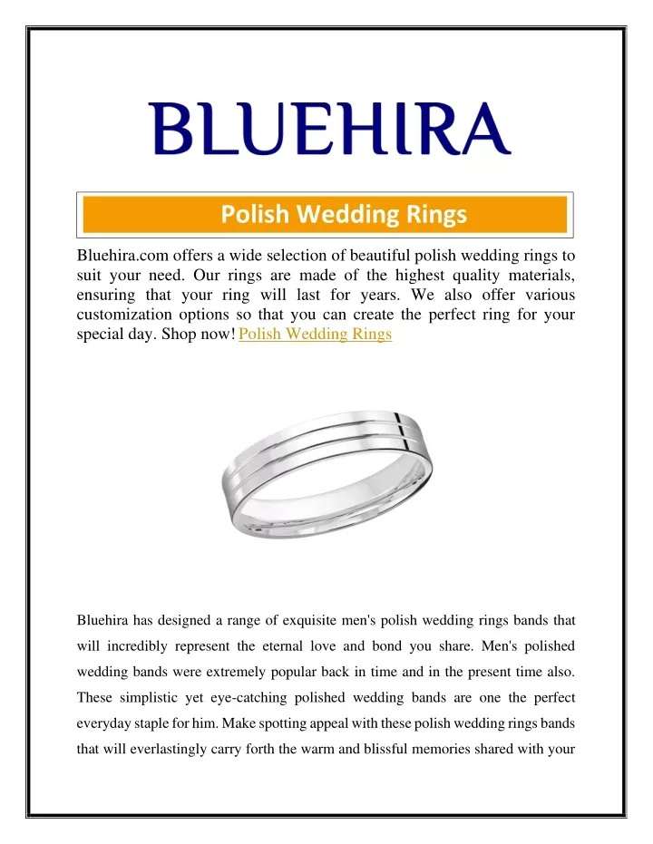 Palish Rong PPT - Polish Wedding Rings Bluehira PowerPoint Presentation, free ...