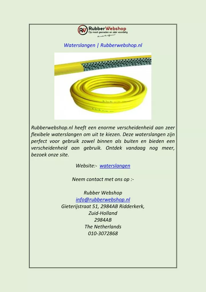 waterslangen rubberwebshop nl