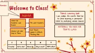 welcome to class