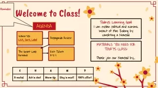 welcome to class