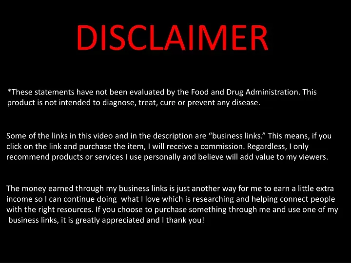 disclaimer