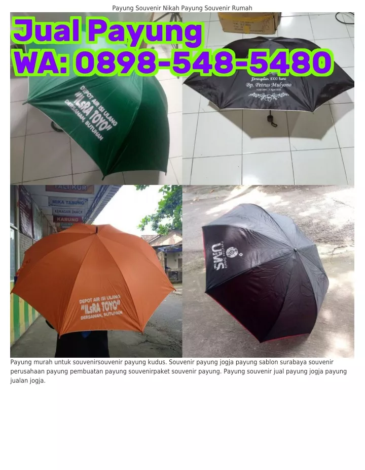 PPT - Ô8ᑫ8.5Ꮞ8.5Ꮞ8Ô (WA) Souvenir Perusahaan Payung Souvenir Payung ...