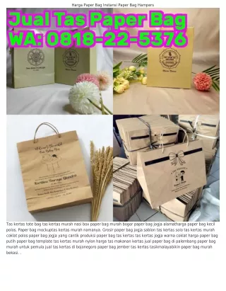 08I8-22-5౩7Ꮾ (WA) Paper Bag Jogja Yellow Jual Paper Bag Murah Di Bandar Lampung