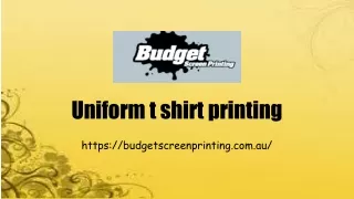 uniform t shirt printing