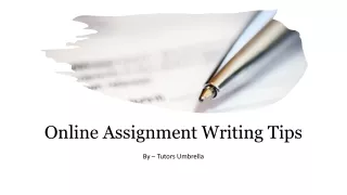 online assignment writing tips