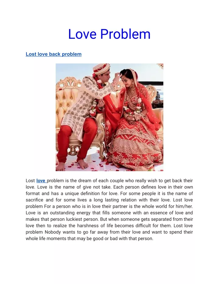 love problem