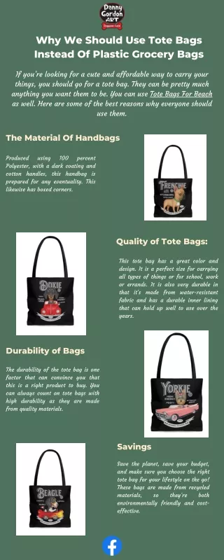 Buy Dog Printed Tote Bags For Beach In Oklahoma