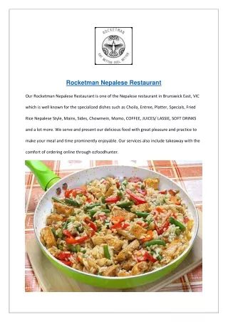Up to 10% Offer Rocketman Nepalese Restaurant, VIC- Order Now