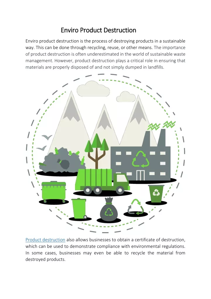 enviro product destruction enviro product