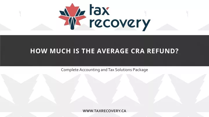 how much is the average cra refund