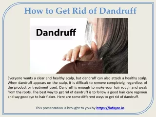 How to Get Rid of Dandruff