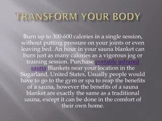 Transform Your Body