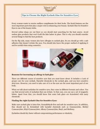 Tips to Choose the Right Eyelash Glue for Sensitive Eyes
