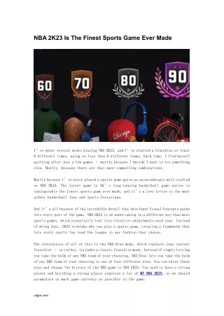 NBA 2K23 Is The Finest Sports Game Ever Made