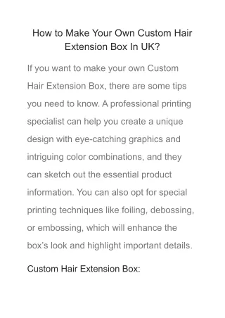 how to make your own custom hair extension