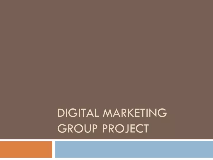 digital marketing group project