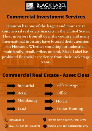 Houston Commercial Real Estate Broker | Black Label Commercial Group