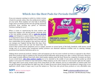 which are the best pads for periods online