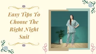 Easy Tips To Choose The Right Night Suit