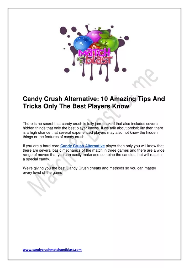 candy crush alternative 10 amazing tips