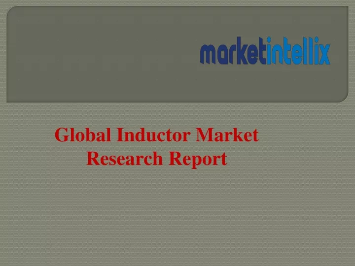global inductor market research report