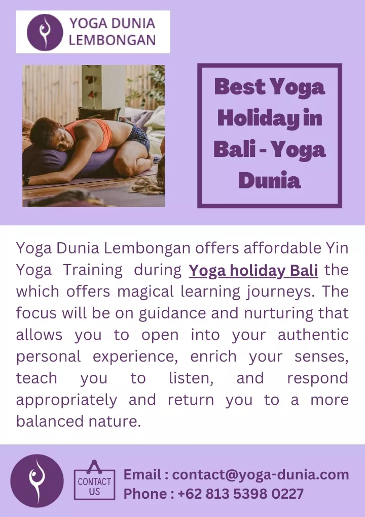 best yoga holiday in bali yoga dunia