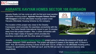 Agrante Kavyam Homes Sector 108 Gurgaon