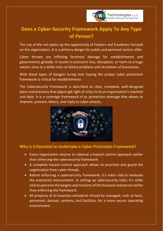 does a cyber security framework apply to any type