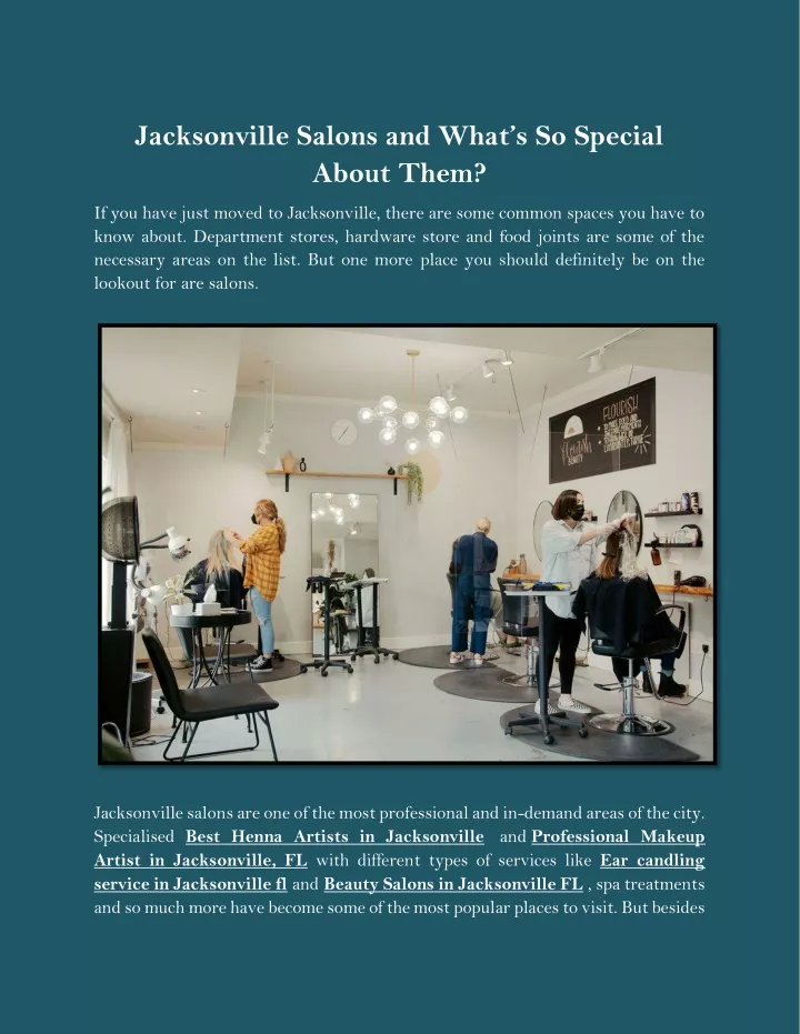 jacksonville salons and what s so special about