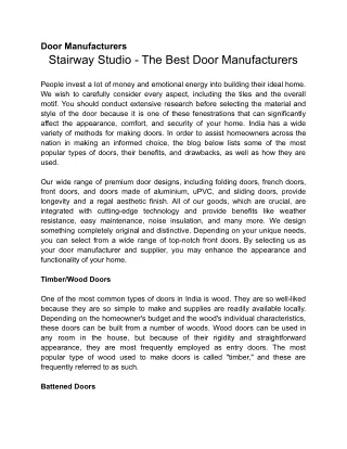 Door Manufacturers (1)