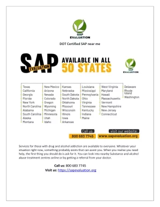 DOT Certified SAP near me 30067