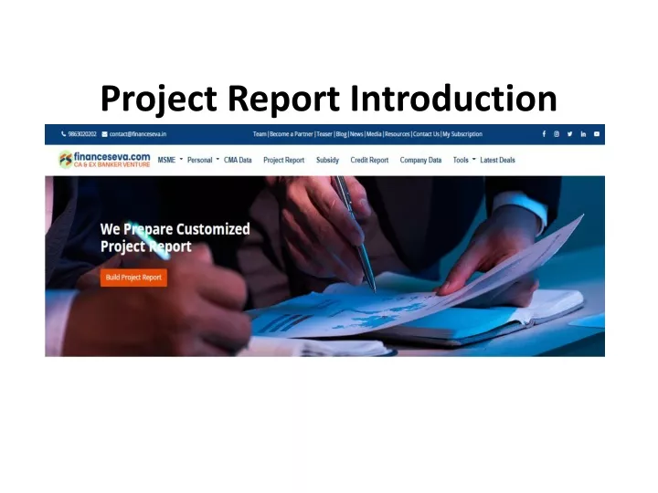 project report introduction