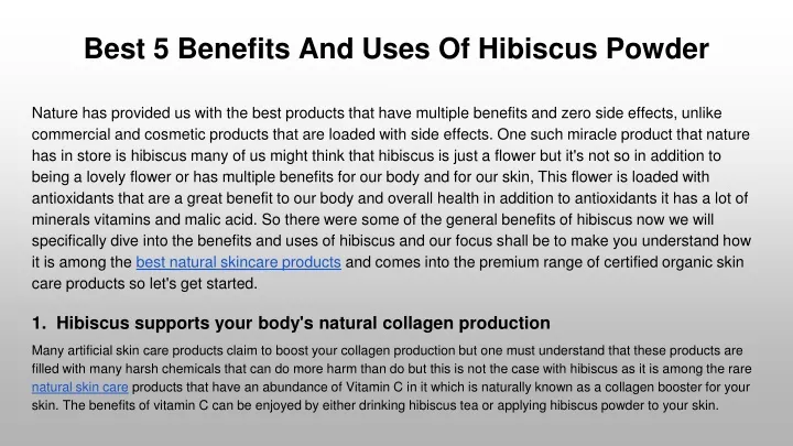 best 5 benefits and uses of hibiscus powder