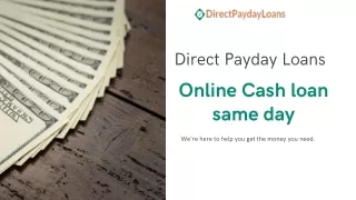 Online Cash loan same day