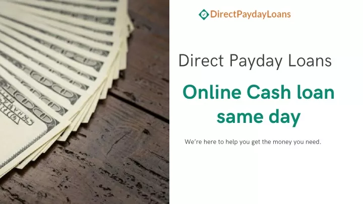 direct payday loans
