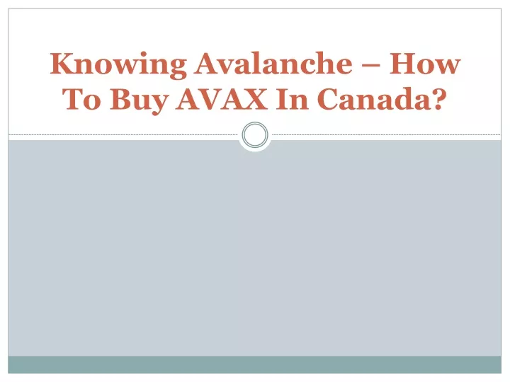 knowing avalanche how to buy avax in canada