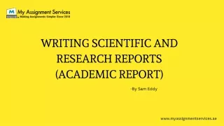 writing scientific and research reports academic