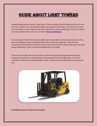 Guide about Light Towers