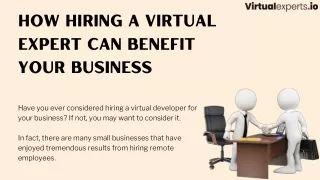 How Hiring A Virtual Expert Can Benefit Your Business