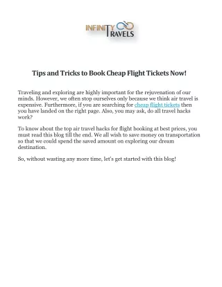 tips and tricks to book cheap flight tickets now