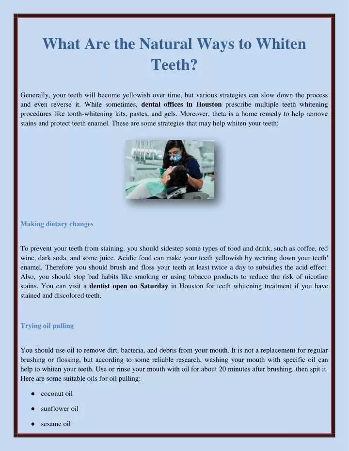 what are the natural ways to whiten teeth