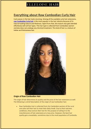 everything about raw cambodian curly hair
