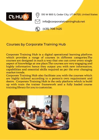 Courses by corporate training hub