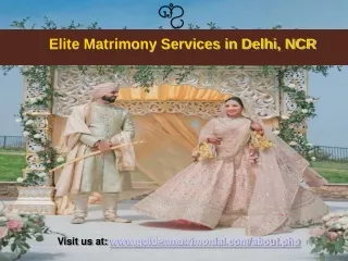 elite matrimony services in delhi ncr
